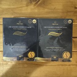 24K Gold Under Eye Patches 16 Pairs - 2 Packs