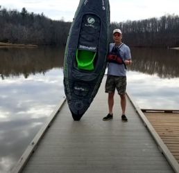 LIKE NEW! Sevylor QuickPak K5 1 Person Inflatable Kayak plus Paddle