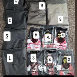Essentials, BAPE Tees, Denim Hoodie!