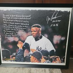 Doc Gooden Perfect Game Canvas Black Frame