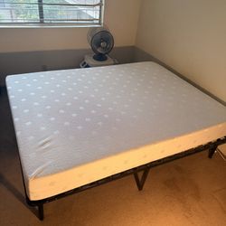 Bed Frame And Mattress With Pad