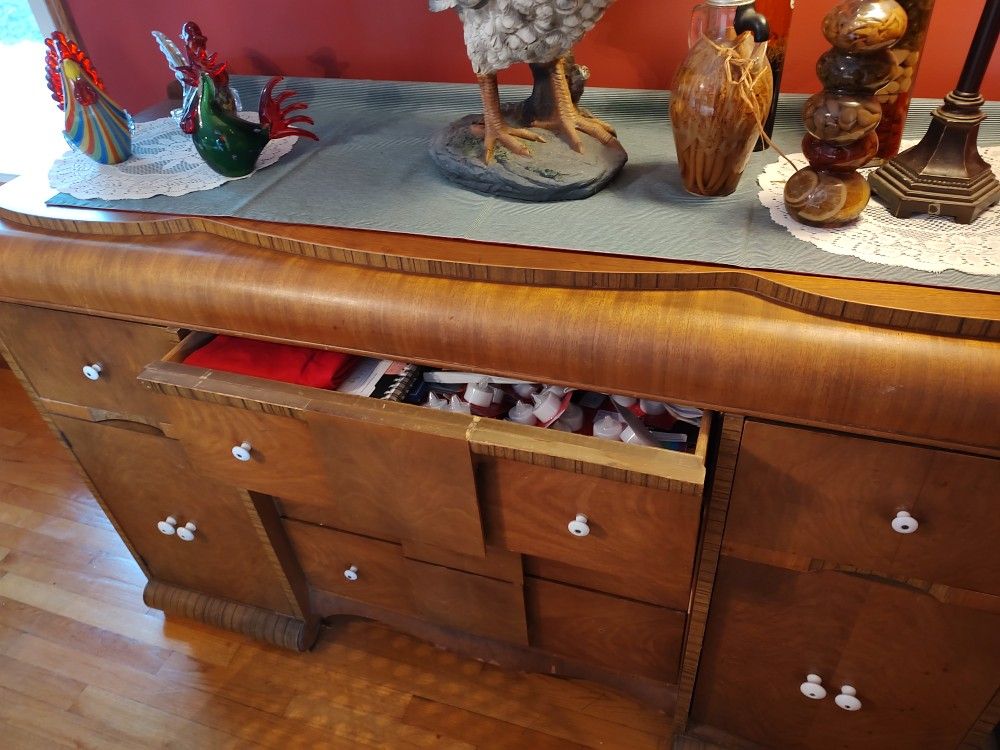 Solid Oak Antique Dresser / Chest