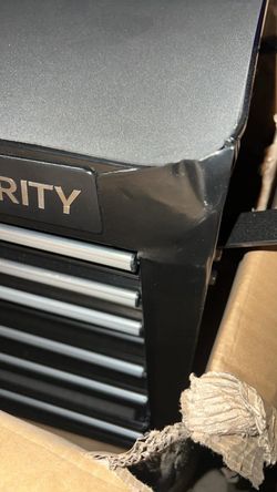 Black Steel Tool Chest with Drawers