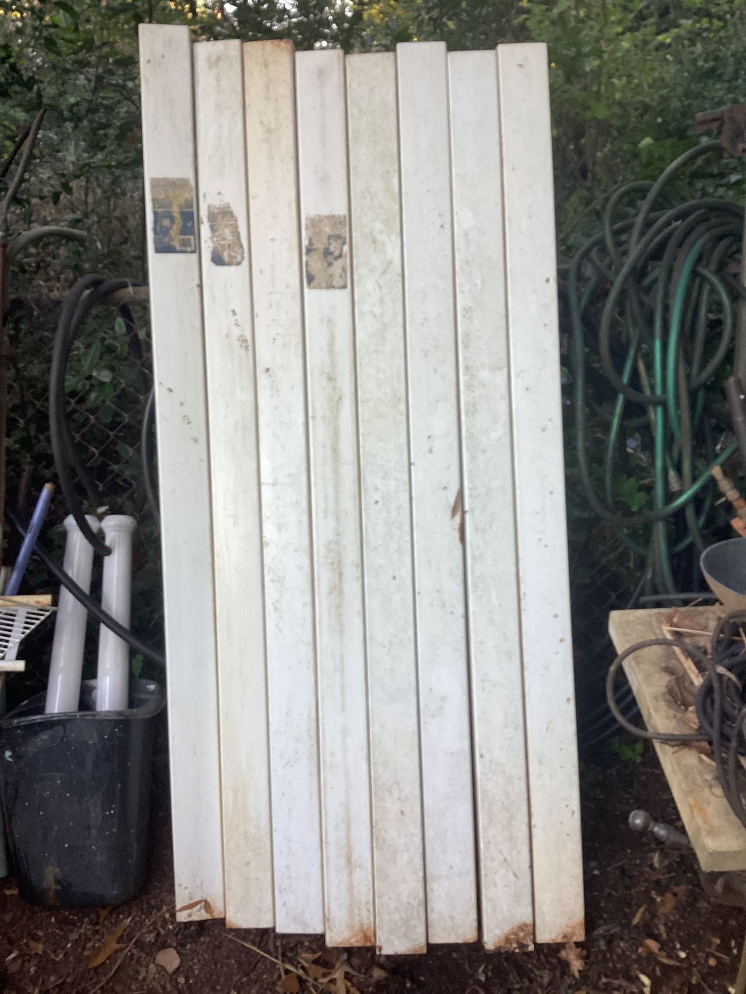 - [ 8(] 4in. x 4in. x 6 ft. White Vinyl Fence Corner Post 