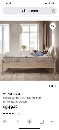 IKEA VATNESTROM mattress Queen Size Originally $899 for Sale in