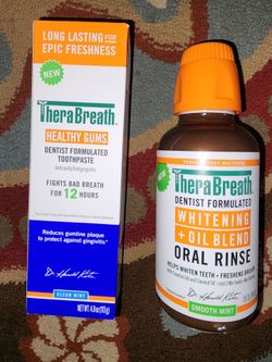 Therabreath toothpaste and mouthwash bundles 10.00