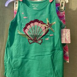 Tommy Bahama 2 piece beach shell outfit- girl size 7/8