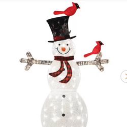 VEIKOUS 5 ft. Snowman Outdoor Christmas Holiday Yard Decoration Warm White LED