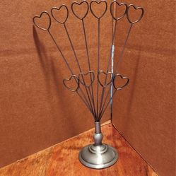 Heart bridal centerpiece, picture holder, card holder