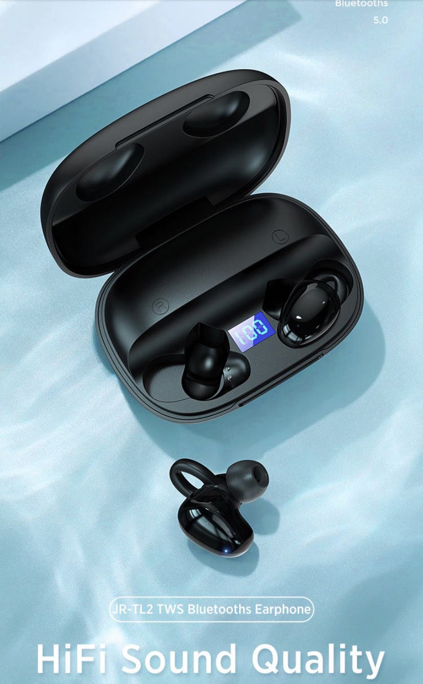 Bluetooth 5.0 Wireless Headset TWS Earbuds waterproofs and noice cancellation