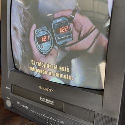 13” Sharp CRT TV w VHS combo