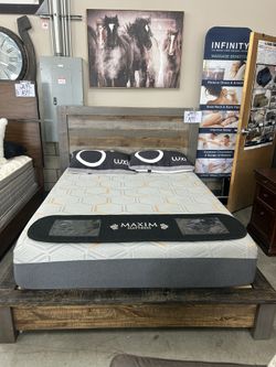 Queen Mattress Solid Wood Set Included