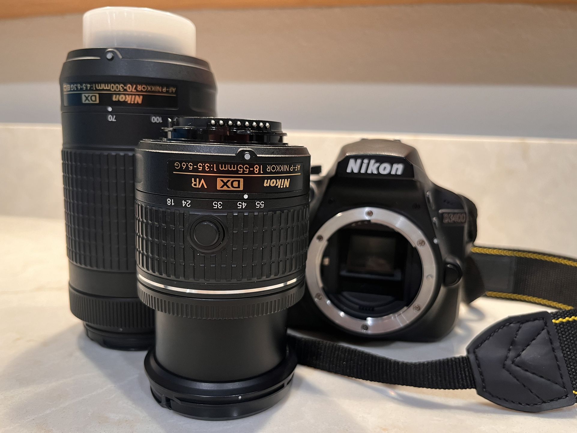 Nikon D3400 Camera Kit With AF-P DX 18-55 & AF-P DX 70-300mm Lenses