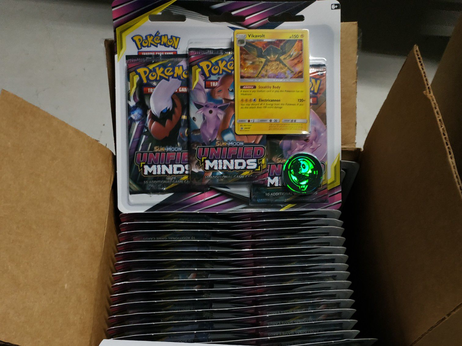 Pokemon TCG: A Box of 24 Unified Blisters Packs