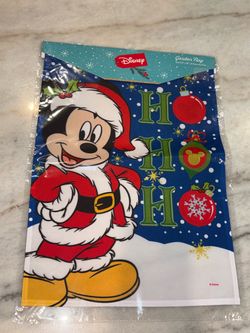 New Disney Mickey 12 X 18 Inches Ho Ho Ho Christmas Garden Flag