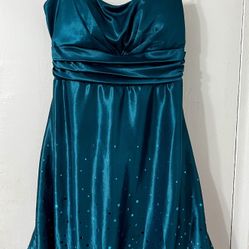 Teal dress with sequins  (perfect for the Holidays!)