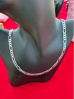 Sterling silver 24in figaro chain