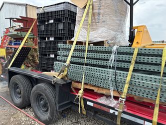 BRAND NEW NEVER USED UPRIGHTS 8’ X 48” BEAMS 12’ 6’ LONG HEAVY DUTY GRIDS PRICES IN DESCRIPTION