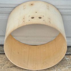 22" Raw Wood Kick Bass Drum Shell for Drum Set