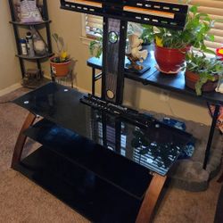 TV Stand With Shelves, Fits Up To A 60"