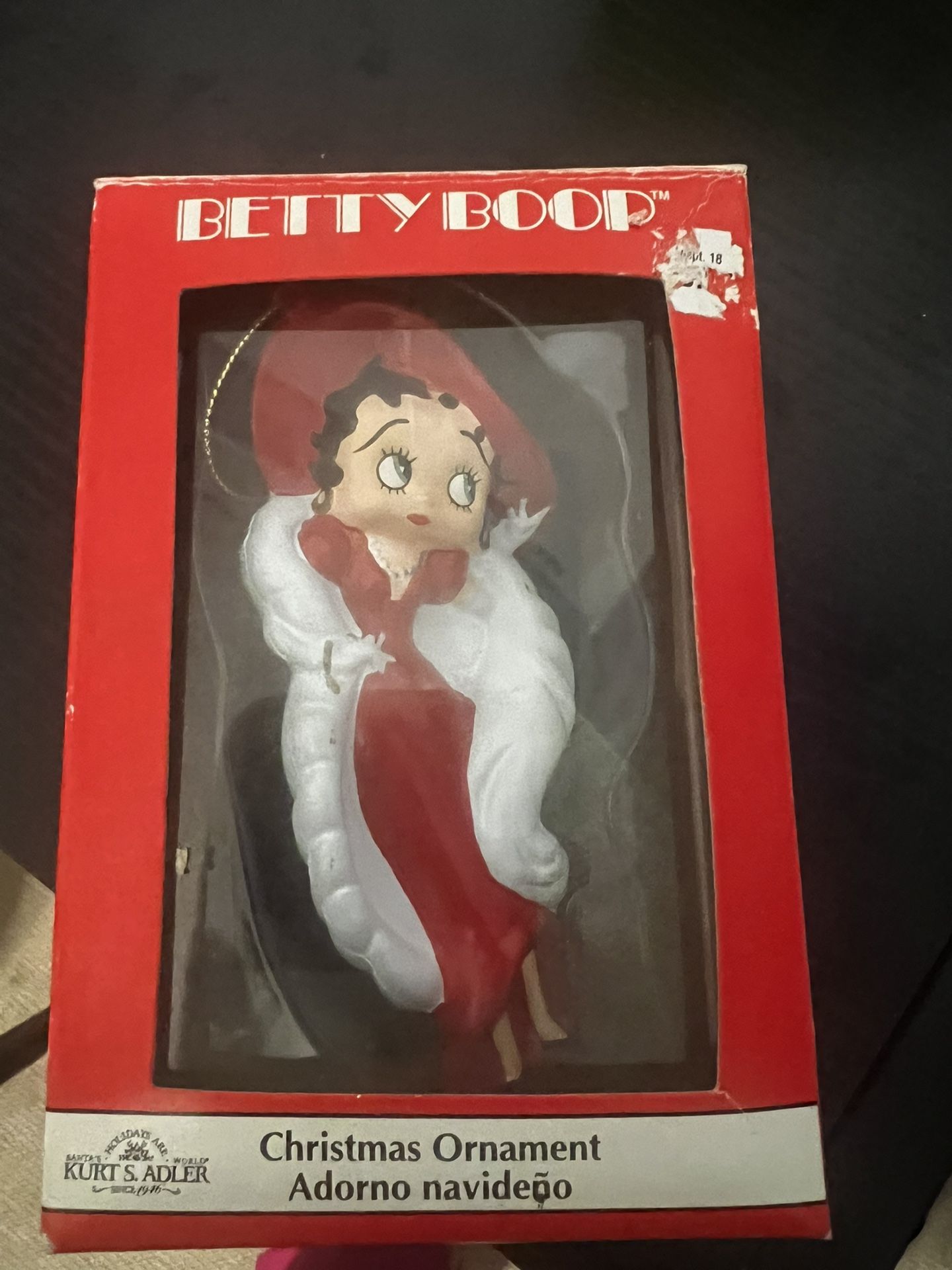 Vintage Betty Boop Christmas Ornament 