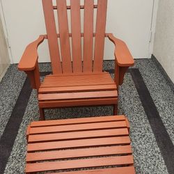 Adirondack Chairs with Ottoman Wood

