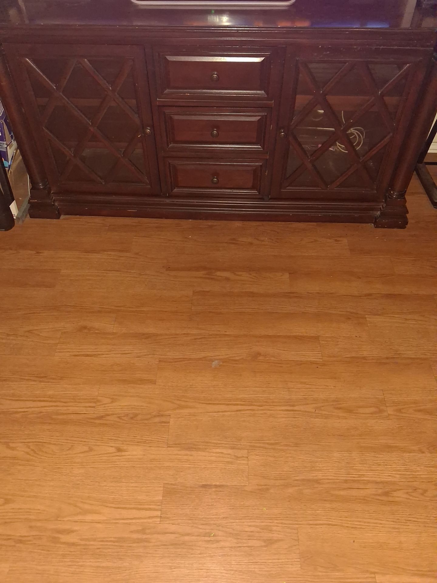 Solid wood TV stand