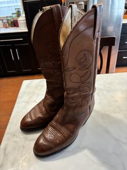 Vintage Siete Leguas Boots Mens 6 1/2 EE Western Cowboy Leather Pointed Toe