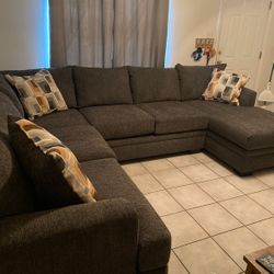 Three Piece Section W/Chaise (left). 