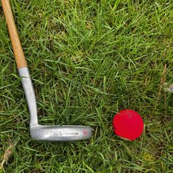 Vintage Hickory Wood Golf Putter Otey Crisman 35” RH 