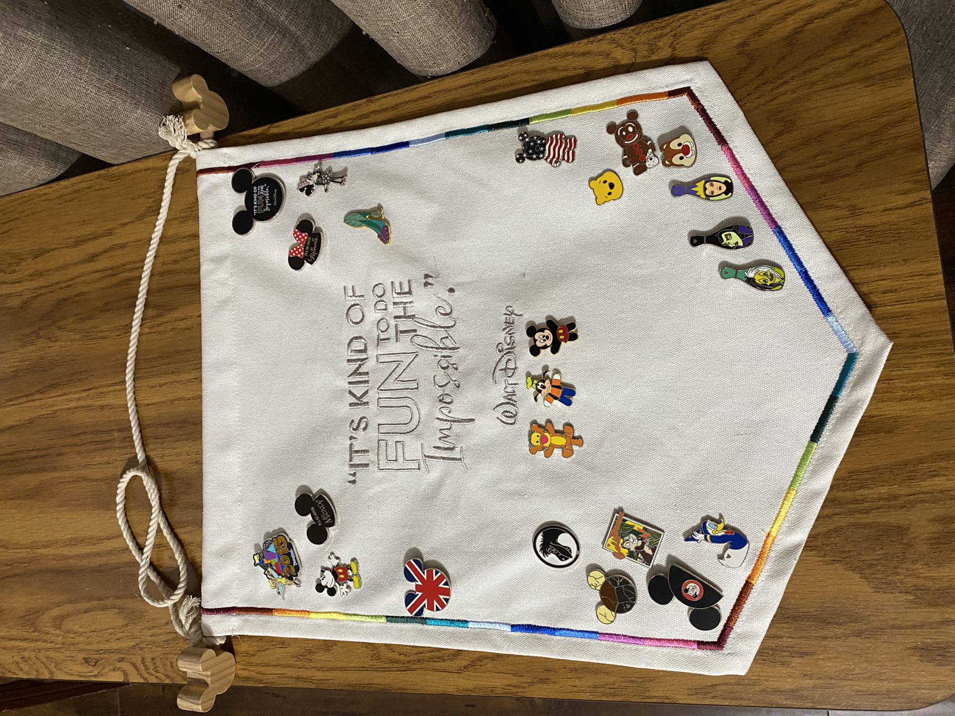 Flag Banner with Disney Pins