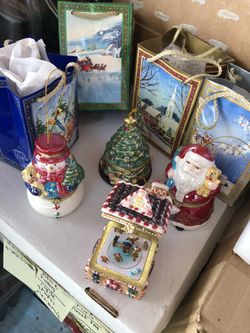 Mr. Christmas Porcelain Musical ornaments all for $65