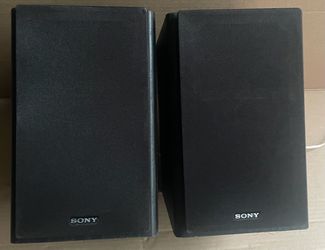 Pair of SONY Black Wood Bookshelf Speakers SS-SBT100 2-Way Stereo In Great Shape