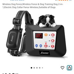 Wireless Dog Fence,Wireless Fence & Dog Training Dog 2-in-1,Electric Dog Collar Fence Wireless,Suitable of Dogs