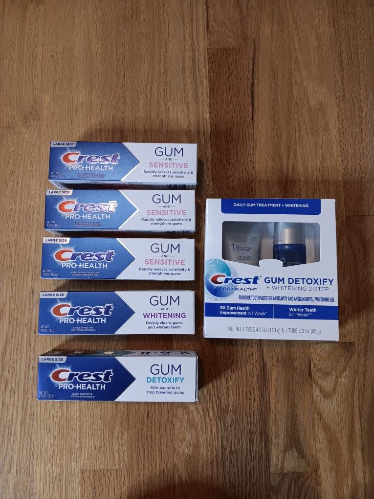 6 For $28 Crest Gum Detoxify Toothpaste