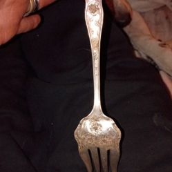 Real Silver Fork Antique Vintage Rare RC CO