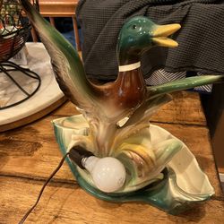 Vintage Mallard Duck Lamp