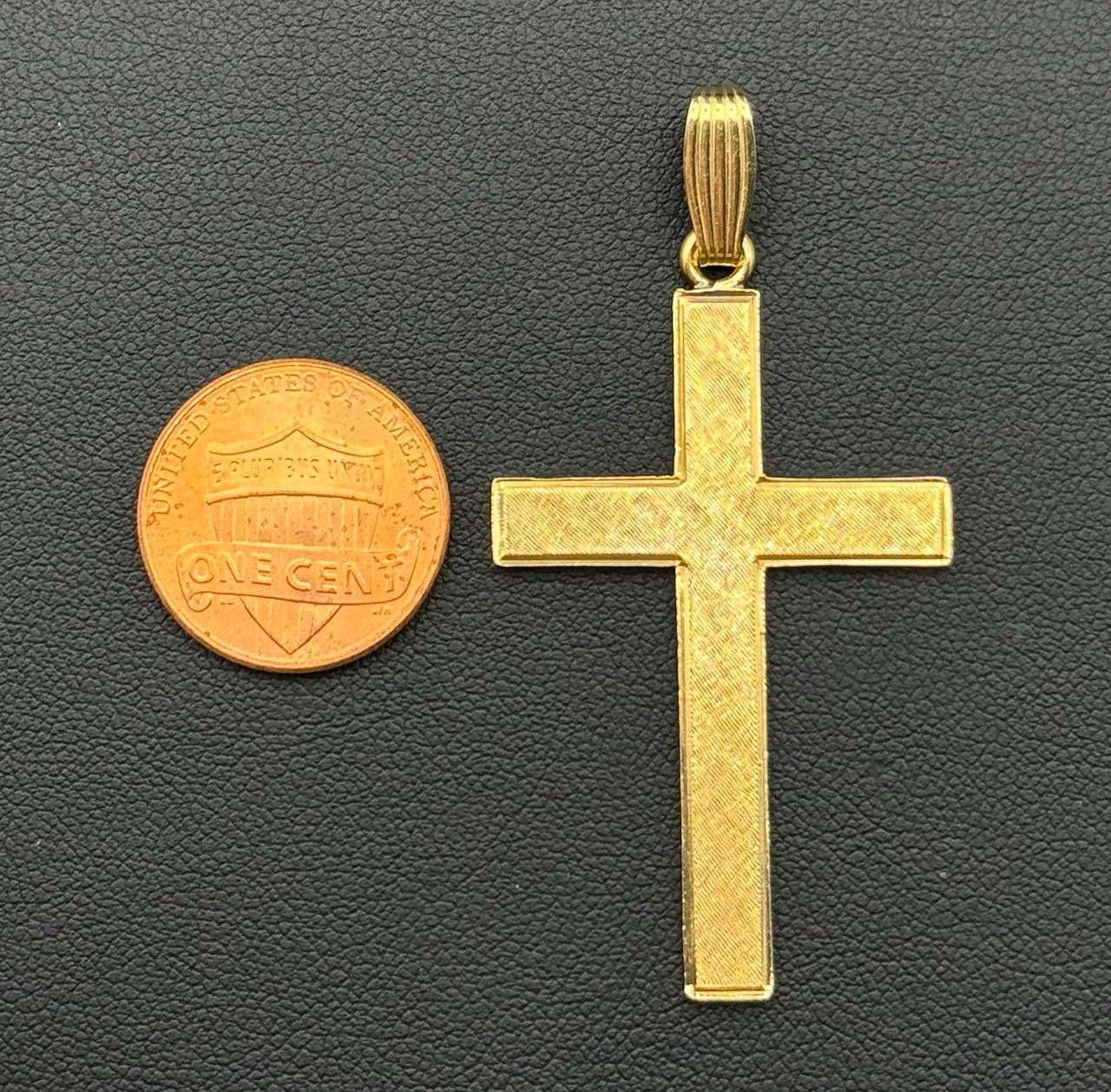 Jewelry 14k solid yellow gold pendant Cross charm 6.3 grams CROSS ONLY