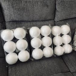 New! Set of 18 pcs 4.72 Inch Craft Foam Balls Polystyrene Round Styrofoam Craft Balls