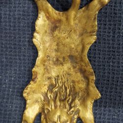 Brass Lion Skin Tray 