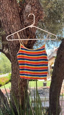 Rainbow crop Tanktop