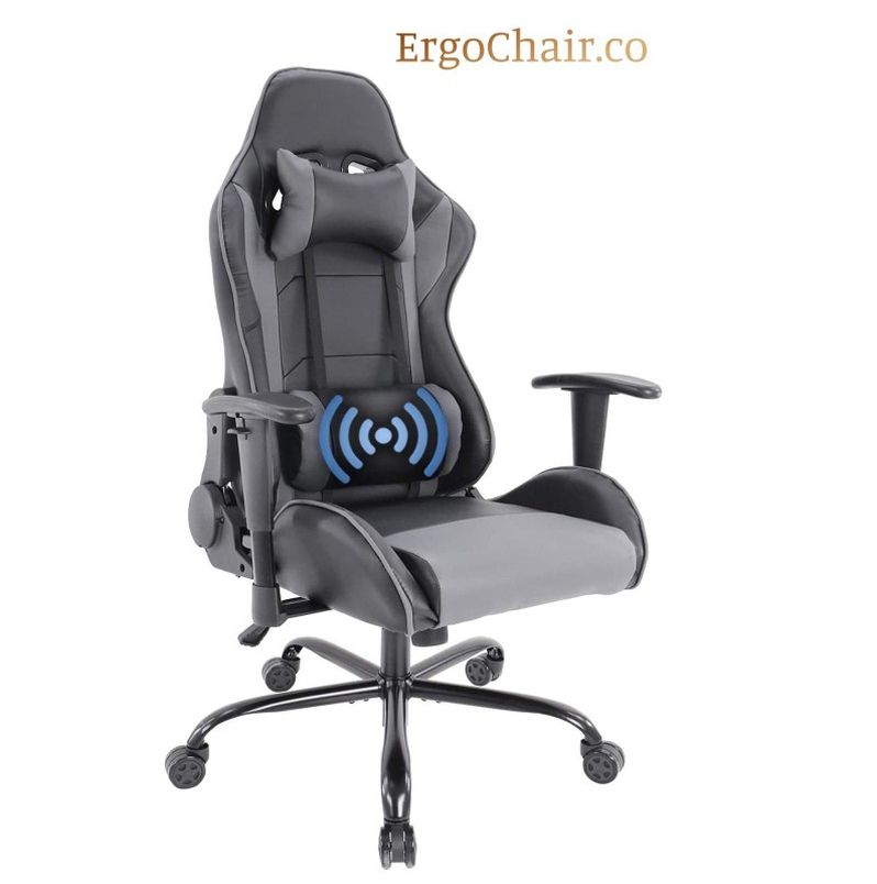 Gorgeous Ergonomic Gaming Computer Chair with Soft Headrest, Massage & Backrest