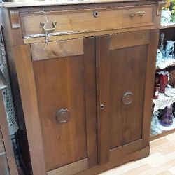 Vintage Sideboard Or Buffet Cabinet-Located In 