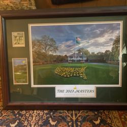 2013 Masters Augusta National Framed Picture 40" X 30"