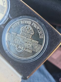 Silver Hutt River Province Five Dollars Coin