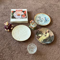Vintage Plates/Figurines/Crystal Glass