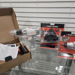 BLACK AND DECKER MATRIX DRILL WITH IMPACT DRIVER AND SAW ATTACHMENTS