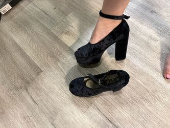 Platform suede Black 7.5 Hill