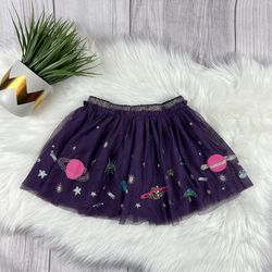 Mini Bodden 4T-5T Girls Space Embroidered Tutu Skirt – Saturn Design