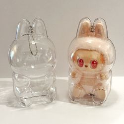 Clear Hard Protective Case For Sitting Labubu